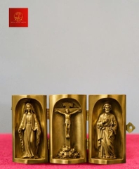 Bàn thờ chúa để bàn mini gấp gọn bằng đồng