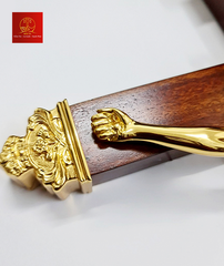 Thánh Giá Chúa Giêsu Gỗ Treo - Màu Vàng Gold