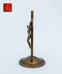 Thánh Giá Mini Có Mề Đay BENEDICT cao 12cm - Màu Cổ Điển