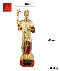 Tượng Cha Bửu Diệp cao 40cm - Màu Gold - Mạ Gold