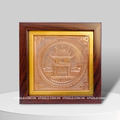 TRANH KHUÊ VĂN CÁC BẰNG ĐỒNG ĐỎ (20cm * 20cm)