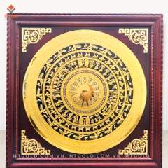 TRANH MẶT TRỐNG ĐỒNG - MẠ VÀNG 24K (Kích thước 1m27 x 1m27)