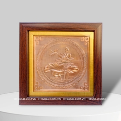 TRANH HOA SEN BẰNG ĐỒNG ĐỎ (20cm x 20cm)