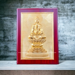 TRANH ĐỒNG PHẬT A-DI-ĐÀ THỜI LÝ, MẠ VÀNG 24K (Kích thước 32cm x 23cm)