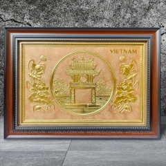 TRANH KHUÊ VĂN CÁC BẰNG ĐỒNG (38cm * 54cm)