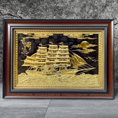 TRANH ĐỒNG THUẬN BUỒM XUÔI GIÓ<br> (Kích thước 38cm x 54cm)