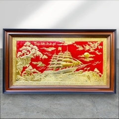 TRANH THUẬN BUỒM XUÔI GIÓ BẰNG ĐỒNG (62cm x 108cm)