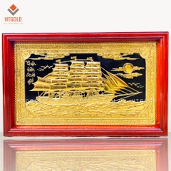 TRANH THUẬN BUỒM XUÔI GIÓ - MẠ VÀNG 24K (Kích thước 68 cm x 107cm)