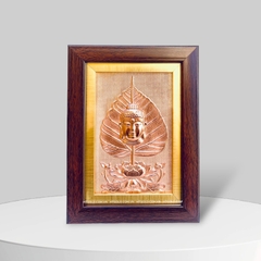 TRANH LÁ BỒ ĐỀ BẰNG ĐỒNG ĐỎ (15cm x 20cm)