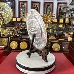 MÂM ĐỒNG CHỮ TÂM MẠ VÀNG 24K (Đk 35cm)