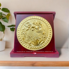 TRANH CÁ CHÉP HOA SEN - SONG NGƯ CÁT HẠNH BẰNG ĐỒNG (Đk 23cm)