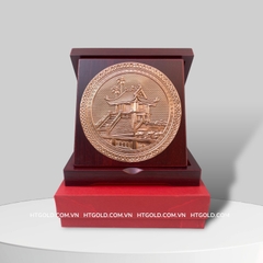 QUÀ TẶNG TRANH CHÙA MỘT CỘT BẰNG ĐỒNG (Kích thước 16cm)