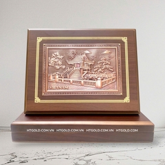 TRANH CHÙA MỘT CỘT BẰNG ĐỒNG (Kích thước 17 x 22cm; Phủ bì 20 x 25cm)