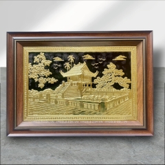 TRANH CHÙA MỘT CỘT BẰNG ĐỒNG (50 x 70cm)