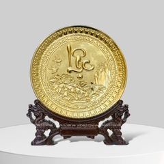 QUÀ TẶNG TRANH ĐĨA CHỮ LỘC BẰNG ĐỒNG (Đk 25cm)