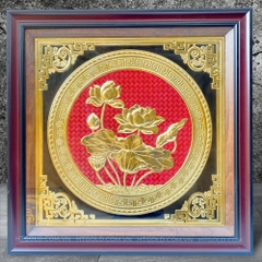 TRANH ĐỒNG HOA SEN (Kích thước 70cm x 70cm)