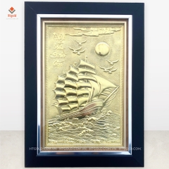 TRANH ĐỒNG THUẬN BUỒM XUÔI GIÓ (Kích thước 28cm x 38cm)