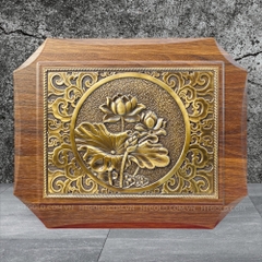 QUÀ TẶNG TRANH ĐỒNG HOA SEN <br>(Kích thước 20cm x 25cm)