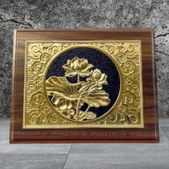 QUÀ TẶNG TRANH ĐỒNG HOA SEN <br>(Kích thước 20cm x 25cm)