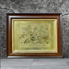 TRANH ĐỒNG HOA SEN <br>(Kích thước 28cm x 34cm)