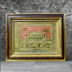 TRANH ĐỒNG BẾN NHÀ RỒNG - BẢO TÀNG HỒ CHÍ MINH (Kích thước 28cm x 34cm)