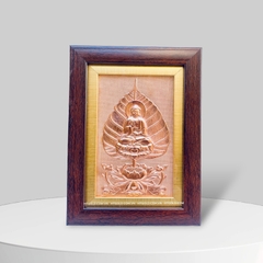 TRANH LÁ BỒ ĐỀ BẰNG ĐỒNG ĐỎ (15cm x 20cm)