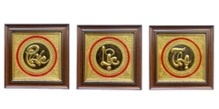 BỘ TRANH ĐỒNG CHỮ PHÚC LỘC THỌ (40cm x 40cm)