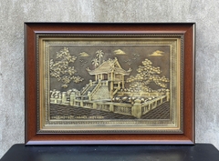 TRANH CHÙA MỘT CỘT BẰNG ĐỒNG (40cm * 55cm)