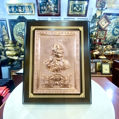 TRANH CHÂN DUNG ĐẠI TƯỚNG VÕ NGUYÊN GIÁP BẰNG ĐỒNG (20cm * 25cm)