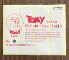 Giấy nhãn Tomy 102 10tờ/xấp