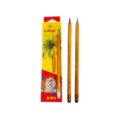 Bút chì thân vàng G-STAR 009- 2B có gôm