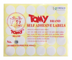 Giấy nhãn Tomy 118 10tờ/xấp
