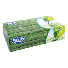 Khăn giấy lụa hộp pulppy hương trà 6 hộp lốc 100 tờ