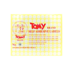 Giấy nhãn Tomy 115  10tờ/xấp