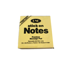 Giấy notes 3x3 UNC 100 tờ/xấp ( Giấy ghi chú Officetex 3*3 vàng )