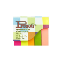 Giấy notes 5 màu dạ quang Pronoti 100 tờ/xấp 40434
