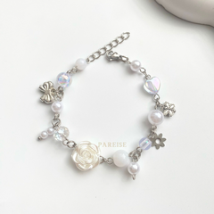 Vòng tay coquette trắng thép ko gỉ