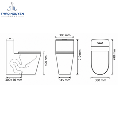 Bồn Cầu Liền Khối OSETER OS8-111