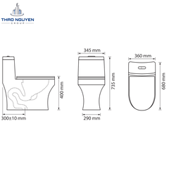 Bồn Cầu Liền Khối OSETER OS8-114