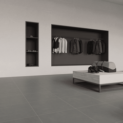 Gạch Ấn Độ 600x600 men Matt Porcelain RAW SLATE GREY