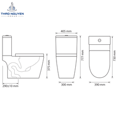 Bồn Cầu Hai Khối JOPA JP6-306