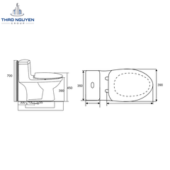 Bồn Cầu Liền Khối JOPA JP1-07