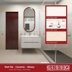 Bộ gạch ốp tường Redstar 300x600mm Ceramic REC36.8888