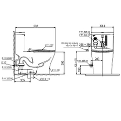 Bồn cầu liền khối Viglacera P.11.321