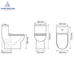 Bồn Cầu Liền Khối OSETER OS8-115