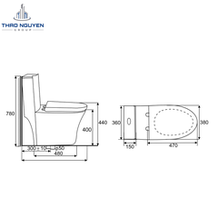 Bồn Cầu Liền Khối OSETER OS1-15