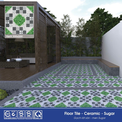 Gạch sân vườn 50x50 RedStar men Sugar Ceramic RTC55.4908