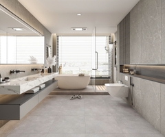 Gạch Ấn Độ 600x600 men Matt Porcelain BETON GRIS