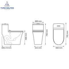 Bồn Cầu Liền Khối OSETER OS8-117