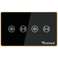 Công tắc rèm đôi viền nhôm Vconnex VCN-WS2CL